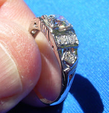 Load image into Gallery viewer, EARTH MINED European Diamond Deco Engagement Ring Antique Platinum Solitaire