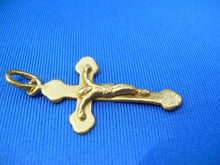 Load image into Gallery viewer, Antique Solid 18K Gold Cross Pendant Rare Find Unique Charm Roman Artifact