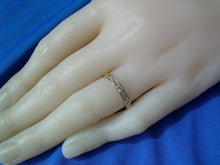 Load image into Gallery viewer, Earth mined Diamond Deco Wedding Band Vintage Platinum and Gold Anniversary Ring