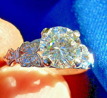 Load image into Gallery viewer, 1.18 carat Earth mined Diamond Art Deco Engagement Ring Antique Platinum Solitaire
