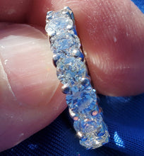 Load image into Gallery viewer, EARTH MINED Diamond Deco Wedding Band Antique Style Eternity Anniversary Ring size 5.5