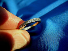 Load image into Gallery viewer, Earth mined Diamond Baguette and Round Wedding Band 14k White Gold Deco Style Anniversary Ring