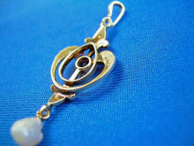 Load image into Gallery viewer, Earth mined Sapphire Art Deco Nouveau Pendant Antique Victorian Necklaces 14k Gold