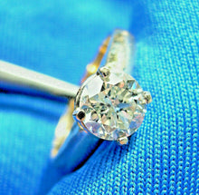 Load image into Gallery viewer, 0.91 carat Earth mined Diamond Deco Engagement Ring Vintage Design Brilliant Solitaire 14k Gold