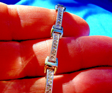 Load image into Gallery viewer, Genuine Le Vian Diamond Tennis Bracelet Designer Line 14k Gold 7.5" inch long