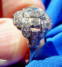 Load image into Gallery viewer, 1.75 carat Earth mined Diamond Art Deco Engagement Ring Antique Platinum Solitaire