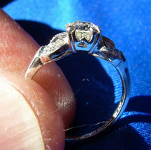 Load image into Gallery viewer, Genuine Earth mined Cushion cut Diamond Art Deco Engagement Ring Antique Platinum Setting