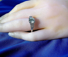 Load image into Gallery viewer, Earth mined Diamond Deco Engagement Ring Vintage Platinum Solitaire