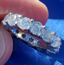 Load image into Gallery viewer, EARTH MINED Diamond Deco Wedding Band Antique Style Eternity Anniversary Ring size 5.5