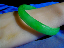 Load image into Gallery viewer, Earth Mined green Jade Antique Bangle Old Semi Translucent Bracelet