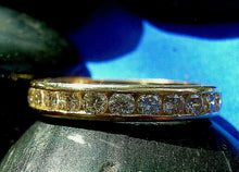 Load image into Gallery viewer, Genuine 1.5 carat Diamond Deco Wedding Band 18k Gold Eternity Anniversary Ring Size 6.5