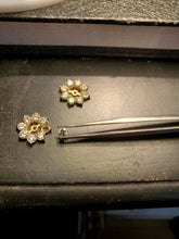 Load image into Gallery viewer, 2 carat Earth mined Diamond Deco Earrings Jackets Solitaire Studs Enhancers Wraps 14k Gold