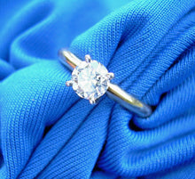 Load image into Gallery viewer, Earth mined Round Brilliant Diamond Solitaire Designer 14k Gold Engagement Ring