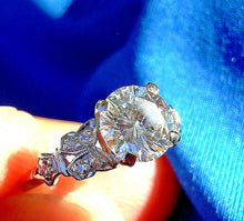 Load image into Gallery viewer, 1.18 carat Earth mined Diamond Art Deco Engagement Ring Antique Platinum Solitaire