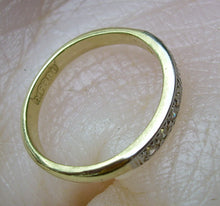 Load image into Gallery viewer, Earth mined Diamond Deco Wedding Band Vintage Platinum and Gold Anniversary Ring