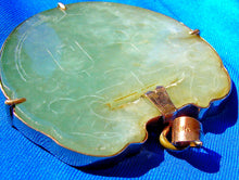 Load image into Gallery viewer, Antique Jade Ru Yi Lucky Lock Pendant Deco Charm Amulet 14k Gold