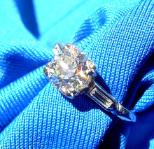 Load image into Gallery viewer, RARE ANTIQUE NATURAL DIAMOND DECO ENGAGEMENT RING 0.88 CARAT SOLITAIRE IN SOLID PLATINUM GIA APPRAISAL