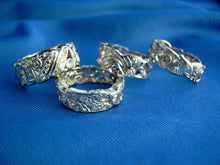 Load image into Gallery viewer, Earth mined Diamond Art Deco Wedding Band Antique Platinum Eternity Ring SIZE 5.75