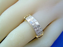 Load image into Gallery viewer, 1.82 carat Earth mined Princess cut Diamond Wedding Band Designer Anniversary Ring 18k Gold