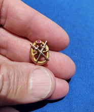 Load image into Gallery viewer, Vintage Deco Serpent Solid Gold Pin EXOTIC Antique Snake Brooch