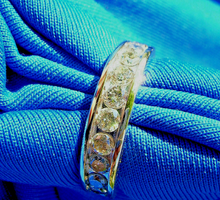 Load image into Gallery viewer, 1.32 carat Earth mined Diamond Deco Wedding Band Half Eternity Anniversary Ring 14k Gold