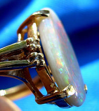 Load image into Gallery viewer, Genuine 3 Carat Opal Diamond Deco Engagement Ring Original 14k Setting.