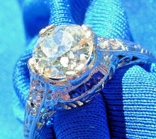 Load image into Gallery viewer, 1.29 carat European cut Diamond Deco Engagement Ring Vintage Solitaire