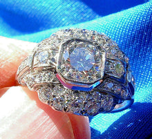 Load image into Gallery viewer, 1.75 carat Earth mined Diamond Art Deco Engagement Ring Antique Platinum Solitaire