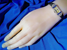 Load image into Gallery viewer, 1920s Art Deco Raymond Yard Antique Diamond Sapphire Platinum Watch