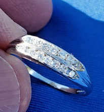 Load image into Gallery viewer, Earth Mined Diamond Wedding Band Double Row Victorian Antique Anniversary Ring