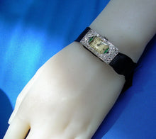 Load image into Gallery viewer, Rare Vintage Art deco Diamond Emerald Sapphire Deco Watch. Rolex Movement. Antique Platinum Case