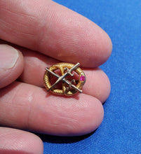 Load image into Gallery viewer, Vintage Deco Serpent Solid Gold Pin EXOTIC Antique Snake Brooch