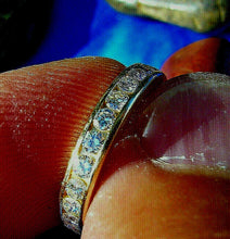Load image into Gallery viewer, Earth mined Diamond Deco Wedding Band Eternity Anniversary Ring Size 6.5