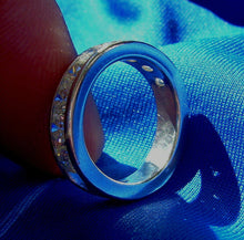 Load image into Gallery viewer, 1.40 carat Earth mined Fine Diamond Deco Wedding Band Platinum Anniversary Ring Size 5.25