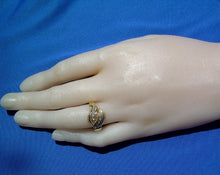 Load image into Gallery viewer, Vintage Damiani Diamond Ring Elegant Unique Deco Style 18k Gold Setting