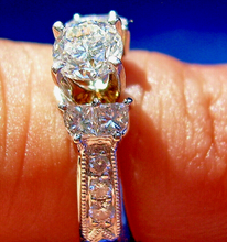 Load image into Gallery viewer, Earth mined Diamond Deco Wedding Band UNIQUE Enhancer Wrap Solitaire Ring Guard 14k White Gold