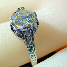 Load image into Gallery viewer, 1.29 carat European cut Diamond Deco Engagement Ring Vintage Solitaire