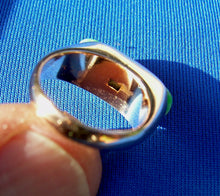 Load image into Gallery viewer, Genuine Earth mined Jade Antique Ring Unique Design Art Deco Solid 18k Gold Setting