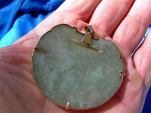 Load image into Gallery viewer, Antique Jade Ru Yi Lucky Lock Pendant Deco Charm Amulet 14k Gold