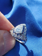 Load image into Gallery viewer, Earthmined Diamond Antique Engagement Ring European Art Deco Platinum Solitaire