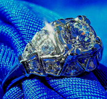 Load image into Gallery viewer, 0.88 carat Genuine Diamond Art Deco Engagement Ring Vintage Platinum Solitaire setting