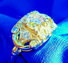 Load image into Gallery viewer, 1.12 CARAT Earth mined European Diamond Deco Engagement Ring Vintage Setting 14k White Gold