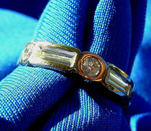 Load image into Gallery viewer, 1 carat Earth mined Diamond Deco Wedding Band Vintage Style Anniversary Ring