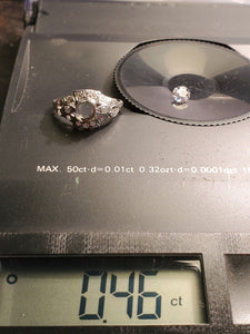 0.78 carat Earth mined Diamond Art Deco Engagement Ring Elegant Antique Platinum Solitaire