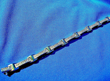 Load image into Gallery viewer, Genuine Le Vian Diamond Tennis Bracelet Designer Line 14k Gold 7.5" inch long