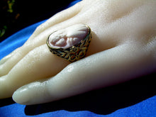 Load image into Gallery viewer, Angel Skin Mediterranean Coral Antique Engagement Ring 14k Victorian Setting 4.5