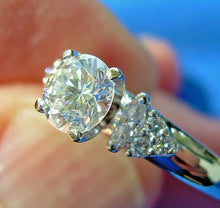 Load image into Gallery viewer, Earth Mined Diamond Deco Engagement Ring Unique Design 14k White Gold Solitaire