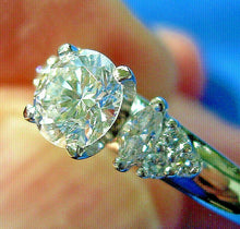 Load image into Gallery viewer, Earth Mined Diamond Deco Engagement Ring Unique Design 14k White Gold Solitaire