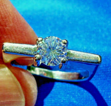 Load image into Gallery viewer, Earth mined Diamond Engagement Ring Elegant Unique Design Solitaire 14k White Gold