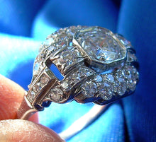 Load image into Gallery viewer, 1.75 carat Earth mined Diamond Art Deco Engagement Ring Antique Platinum Solitaire